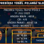PREDIKSI TOGEL TAIPEI POOLS 11 JULI 2025