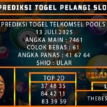 PREDIKSI TOGEL TELKOMSEL POOLS 13 JULI 2025