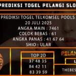 PREDIKSI TOGEL TELKOMSEL POOLS 20 JULI 2025