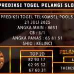PREDIKSI TOGEL TELKOMSEL POOLS 21 JULI 2025