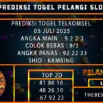 PREDIKSI TOGEL TELKOMSEL 05 JULI 2025