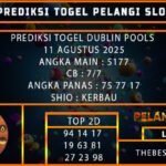 PREDIKSI TOGEL DUBLIN POOLS 11 AGUSTUS 2025