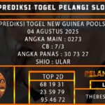 PREDIKSI TOGEL NEW GUINEA POOLS 04 AGUSTUS 2025