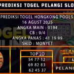 PREDIKSI TOGEL HONGKONG POOLS 16 AGUST 2025