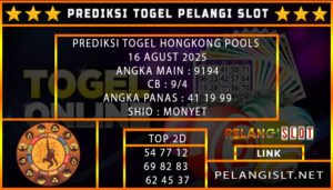 PREDIKSI TOGEL HONGKONG POOLS 16 AGUST 2025