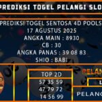 PREDIKSI TOGEL SENTOSA 4D POOLS 17 AGUSTUS 2025