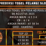PREDIKSI TOGEL SENTOSA 4D POOLS 06 AGUSTUS 2025