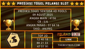 PREDIKSI TOGEL SENTOSA 4D POOLS 09 AGUST 2025