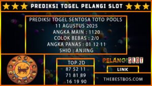 PREDIKSI TOGEL SENTOSA TOTO POOLS 11 AGUSTUS 2025