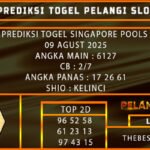 PREDIKSI TOGEL SINGAPORE POOLS 09 AGUST 2025