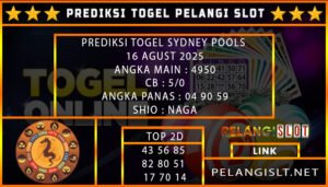 PREDIKSI TOGEL SYDNEY POOLS 16 AGUST 2025
