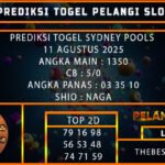 PREDIKSI TOGEL SYDNEY POOLS 11 AGUSTUS 2025