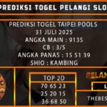 PREDIKSI TOGEL TAIPEI POOLS 07 AGUSTUS 2025