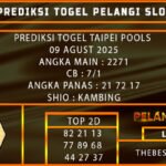 PREDIKSI TOGEL TAIPEI POOLS 09 AGUST 2025