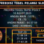 PREDIKSI TOGEL TAIPEI POOLS 10 AGUST 2025
