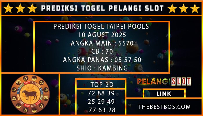PREDIKSI TOGEL TAIPEI POOLS 10 AGUST 2025
