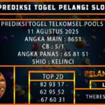 PREDIKSI TOGEL TELKOMSEL POOLS 11 AGUSTUS 2025